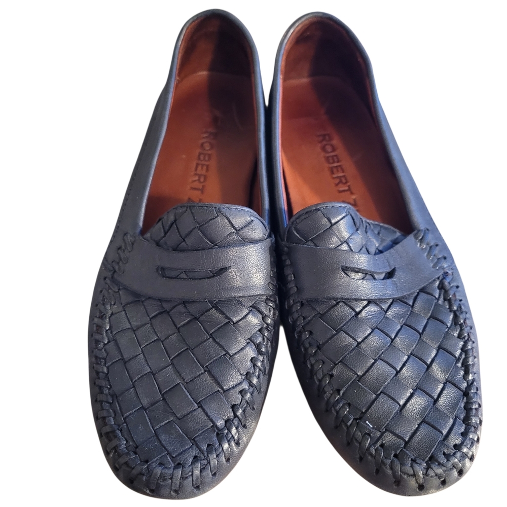 Robet Zur Petra navy blue glove leather loafers - 4.5.          D57